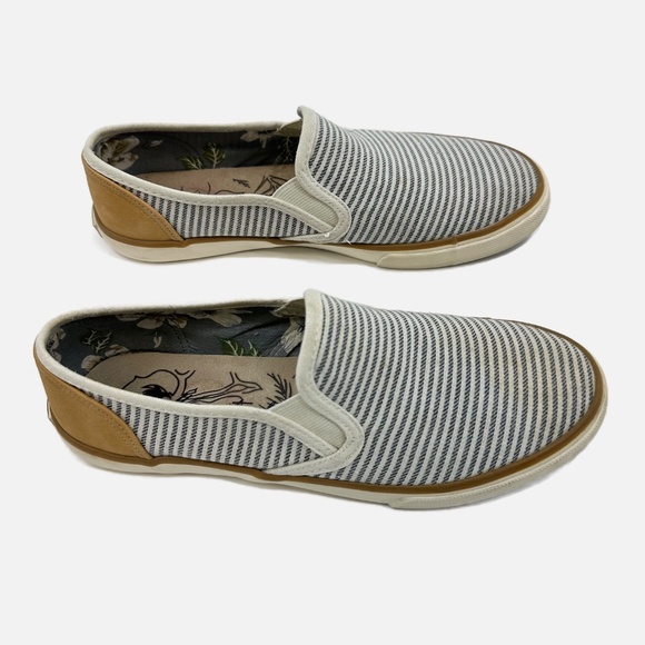 Margaritaville Blue Striped Canvas Slip On Shoes 8.5 - Picture 3 of 9